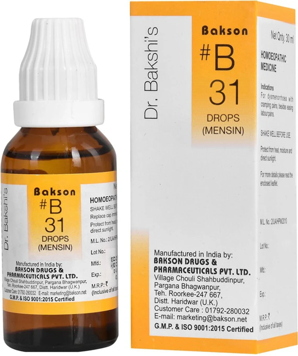 Bakson's Homeopathy B31 Drops - 30 ml