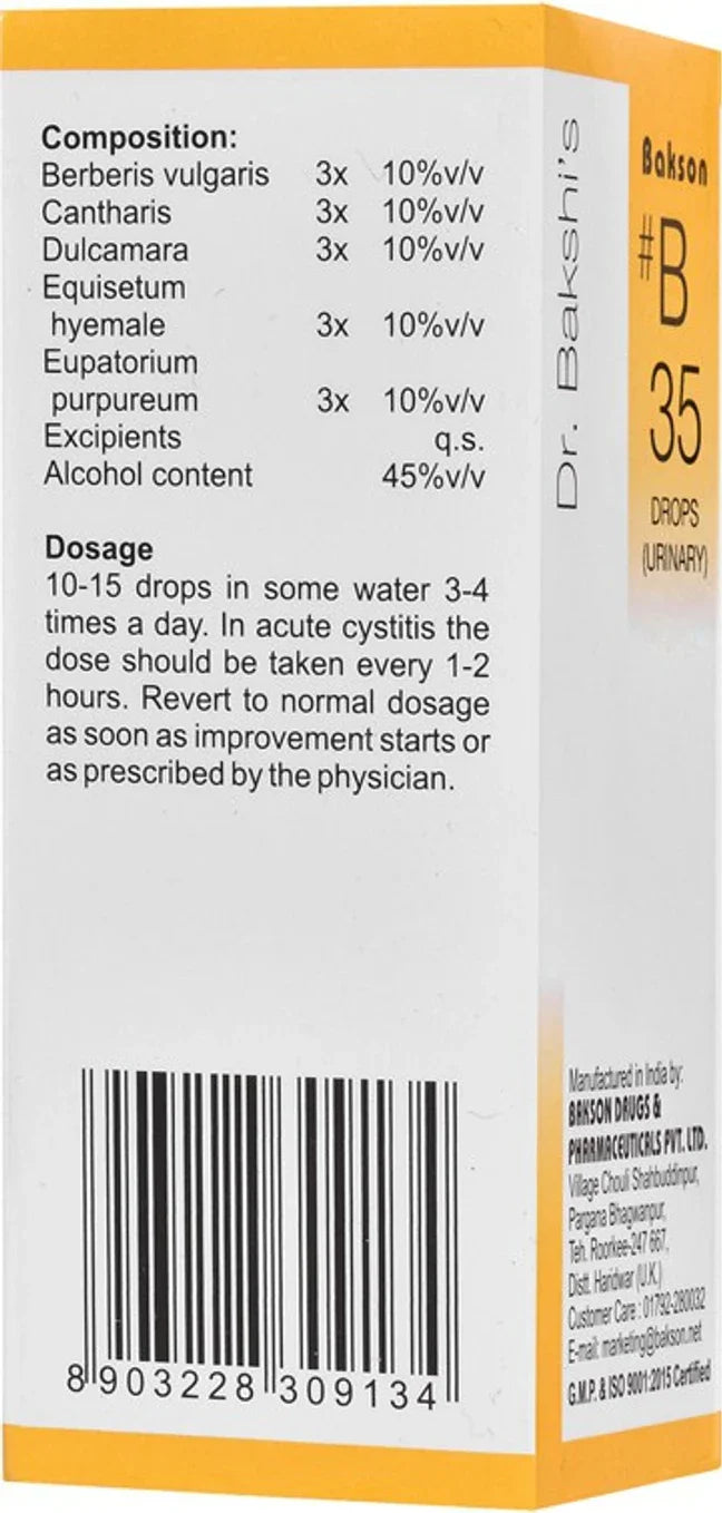 Bakson's Homeopathy B35 Drops - 30 ml