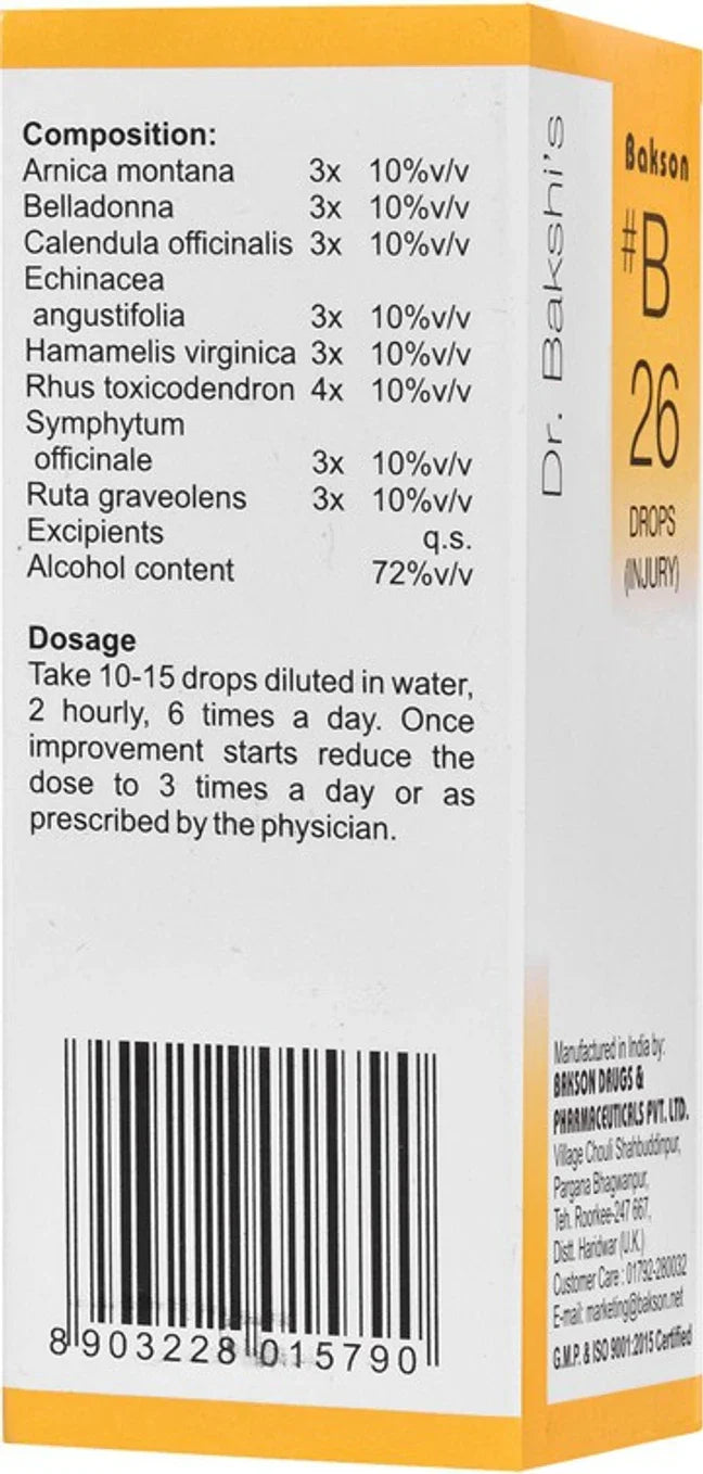 Bakson's Homeopathy B26 Drops - 30 ml