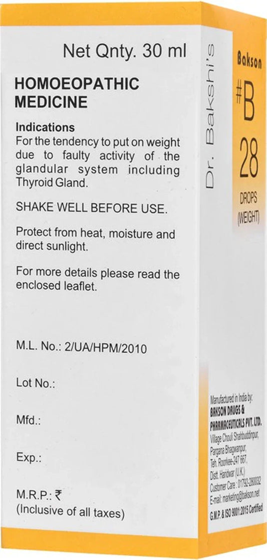 Bakson's Homeopathy B28 Drops - 30 ml