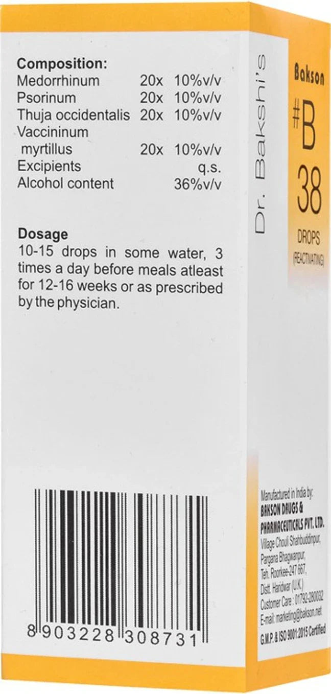 Bakson's Homeopathy B38 Drops - 30 ml