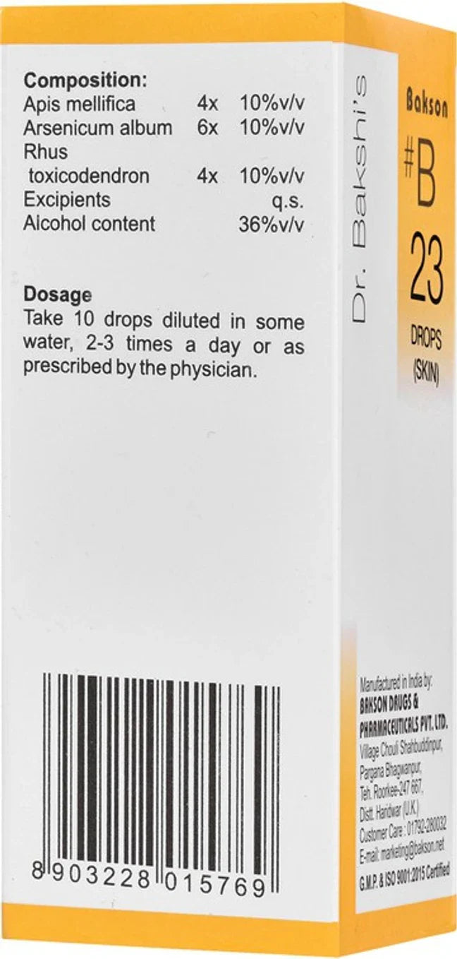 Bakson's Homeopathy B23 Drops - 30 ml