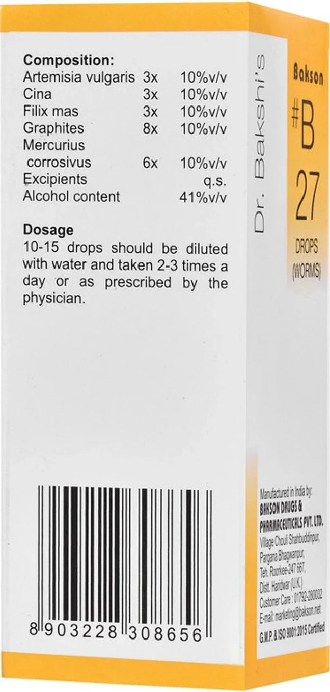 Bakson's Homeopathy B27 Drops - 30 ml