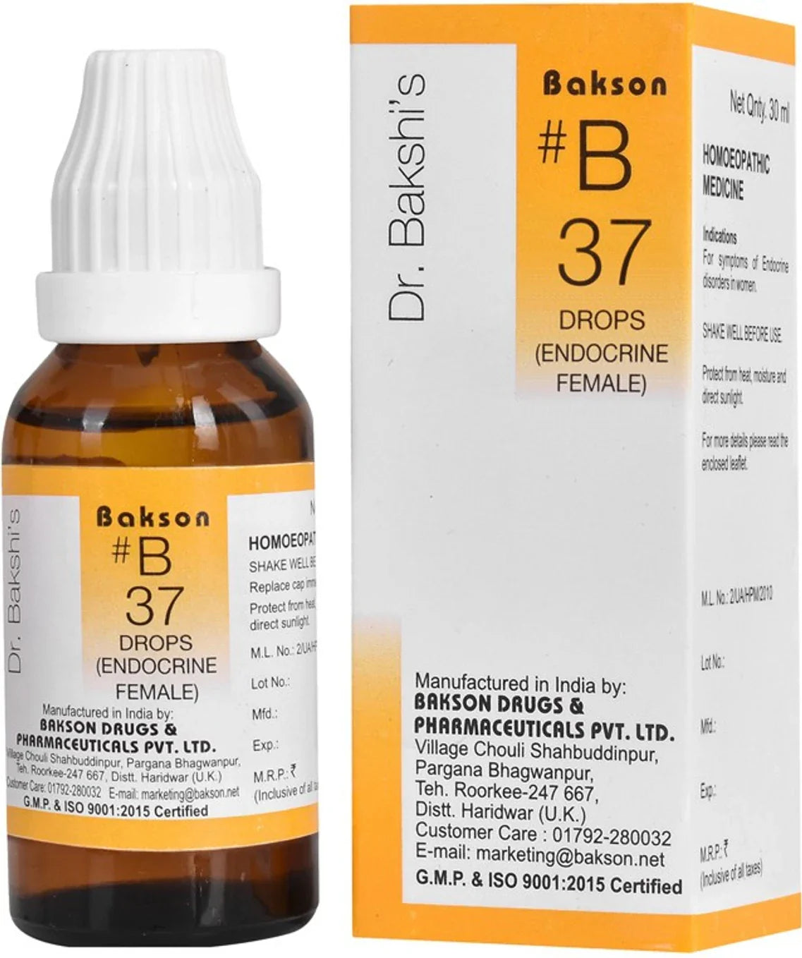 Bakson's Homeopathy B37 Drops - 30 ml