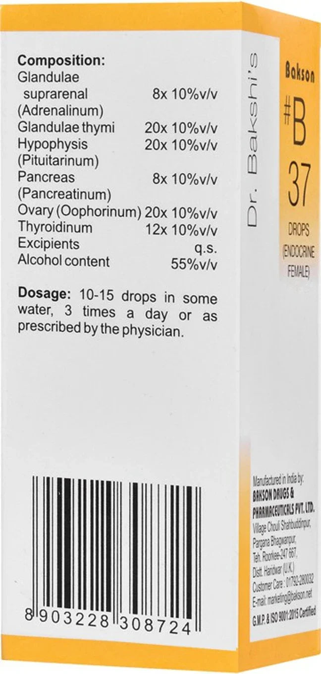 Bakson's Homeopathy B37 Drops - 30 ml