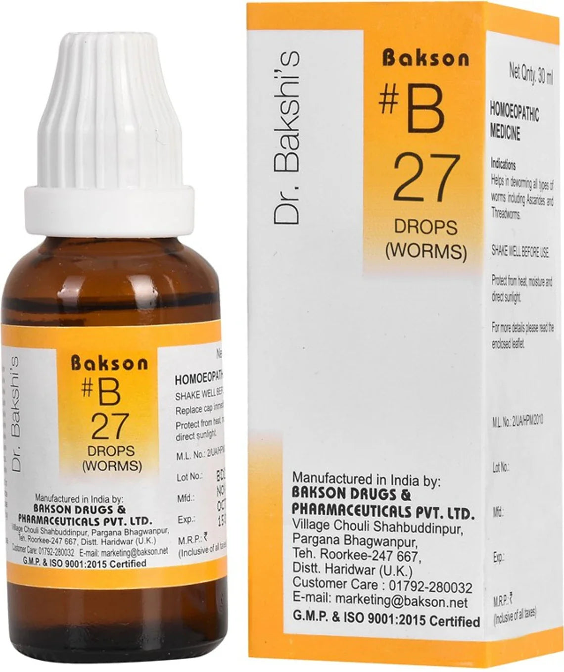 Bakson's Homeopathy B27 Drops - 30 ml