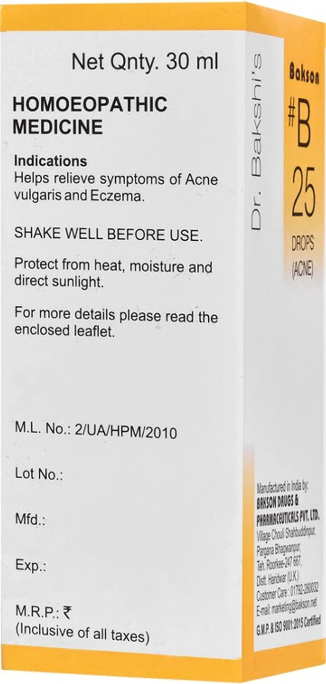 Bakson's Homeopathy B25 Drops - 30 ml