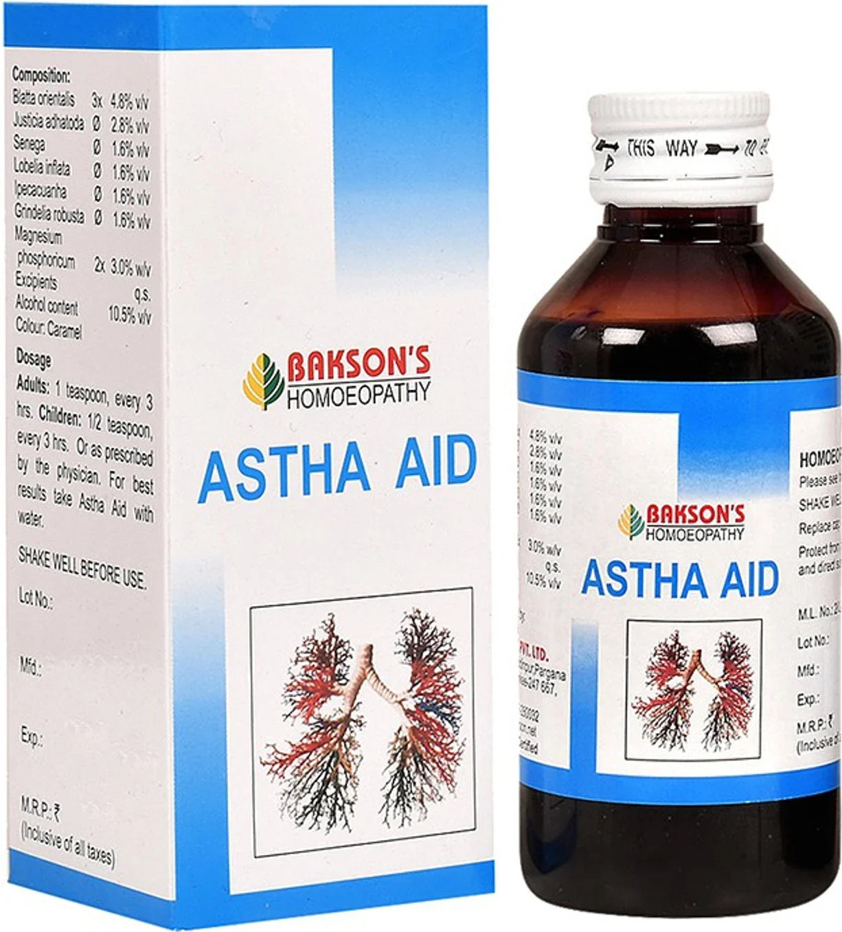 Bakson's Homeopathy Astha Aid Syrup - 115 ml