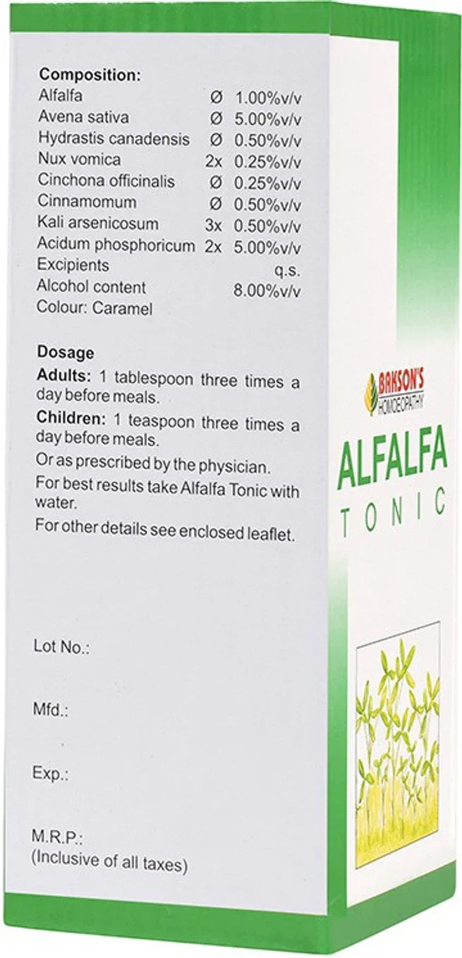 Bakson's Homeopathy Alfalfa Tonic - 115 ml