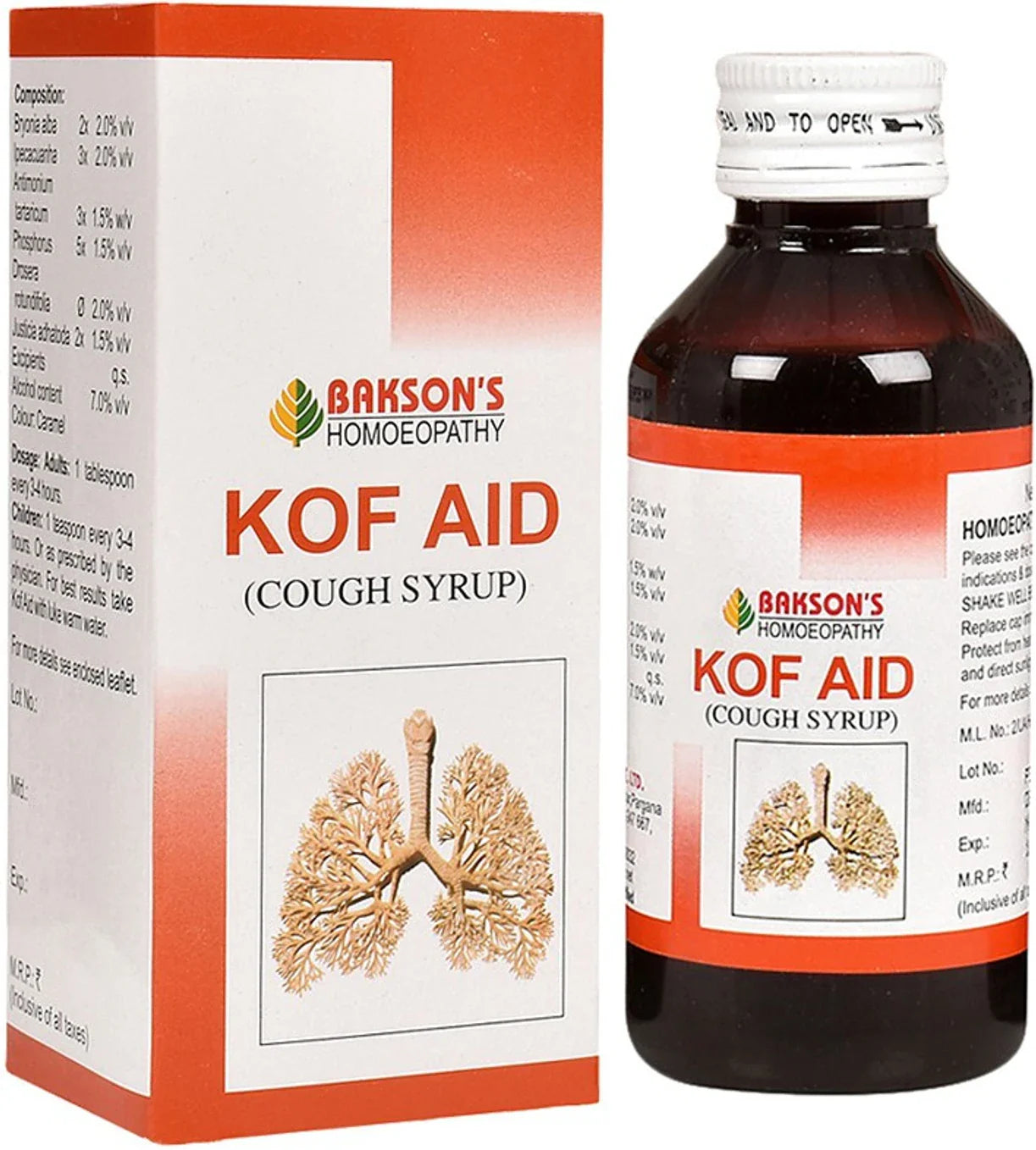 Bakson's Homeopathy Kof Aid Syrup - 115 ml