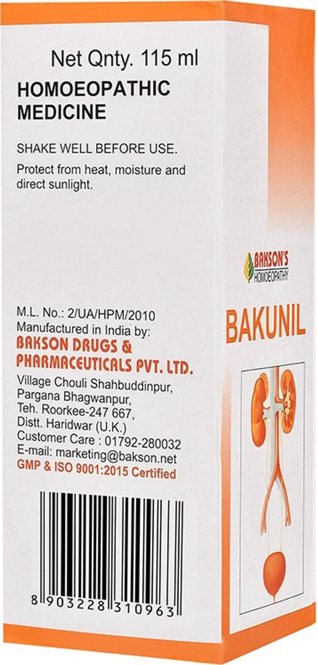 Bakson's Homeopathy Bakunil Syrup - 115 ml