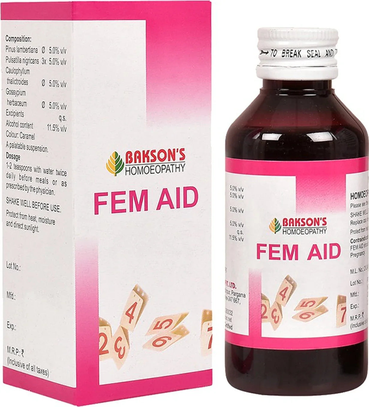 Bakson's Homeopathy Fem Aid Syrup - 115 ml