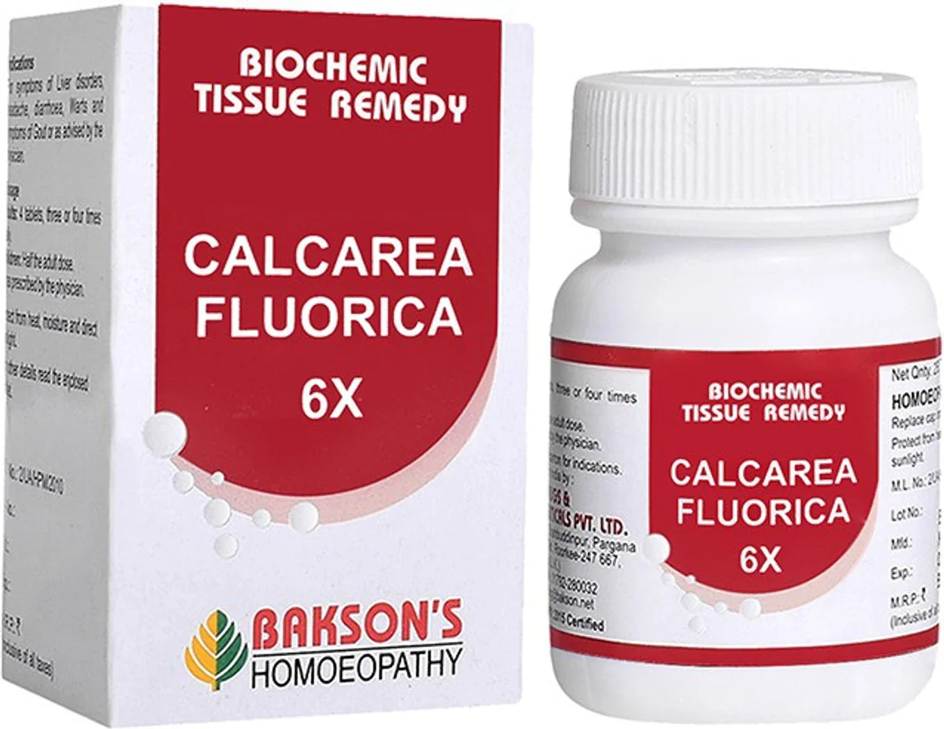 Bakson's Homeopathy Calcarea Fluorica Tablets - 25 gm - 6X