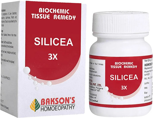 Bakson's Homeopathy Silicea Biochemic Tablets - 3X - 25 gm