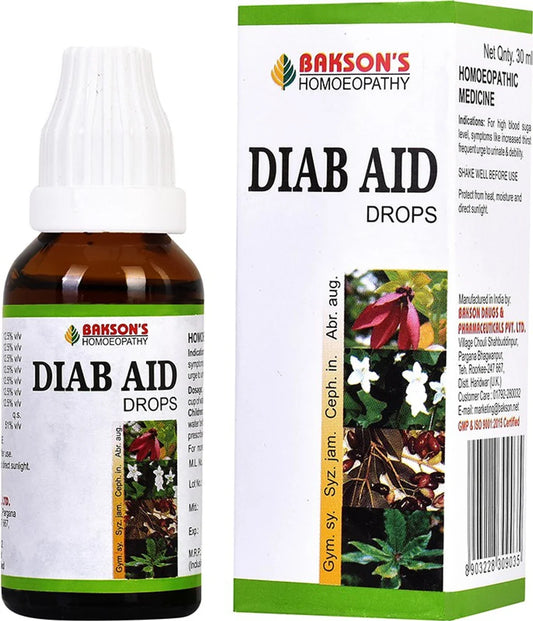Bakson's Homeopathy Diab Aid Drops - 30 ml