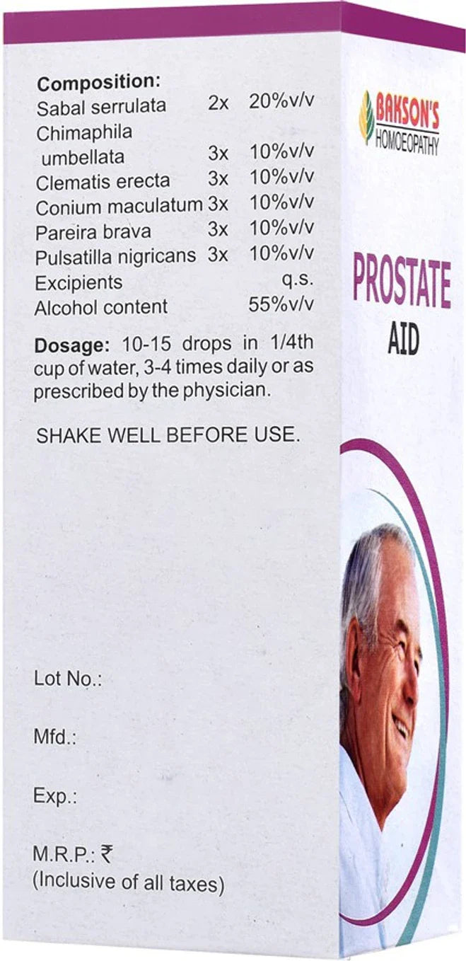 Bakson's Homeopathy Prostate Aid Drops - 30 ml