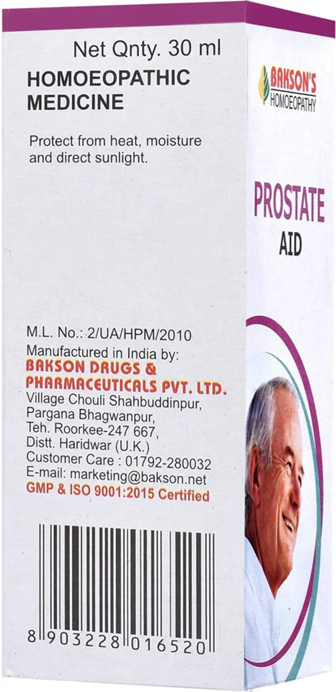 Bakson's Homeopathy Prostate Aid Drops - 30 ml