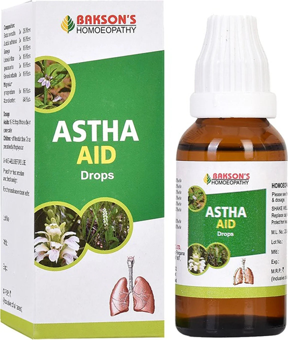 Bakson's Homeopathy Astha Aid Drops - 30 ml