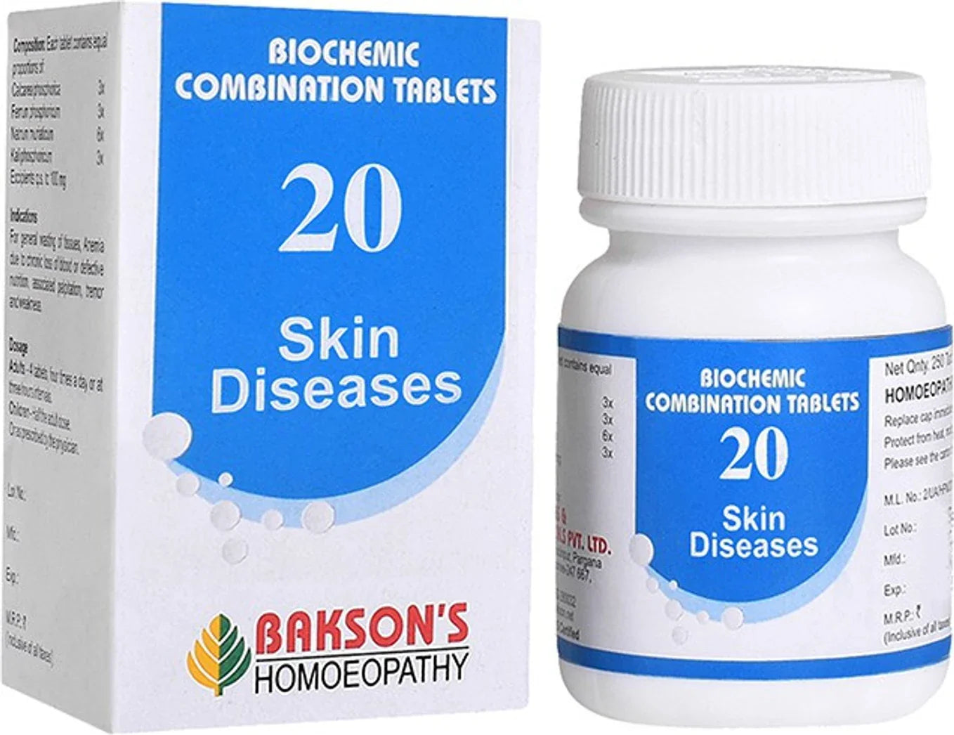 Bakson's Homeopathy Biochemic Combination 20 Tablets - 25 gm