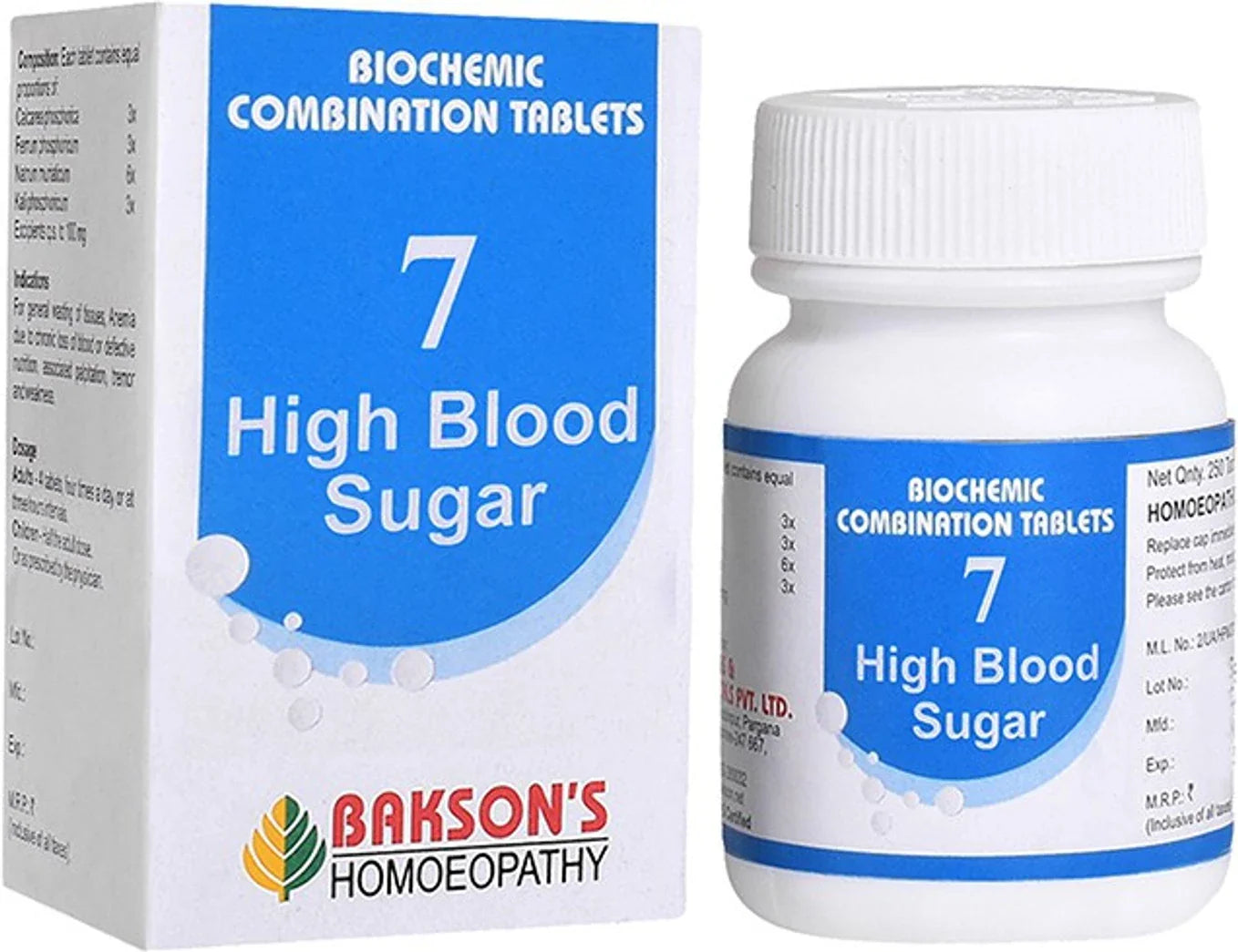 Bakson's Homeopathy Biochemic Combination 7 Tablets - 25 gm