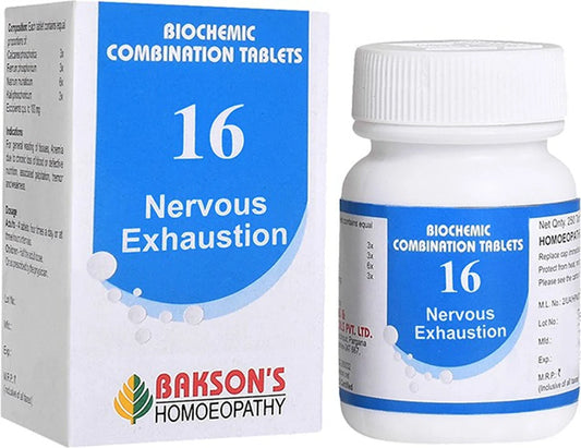 Bakson's Homeopathy Biochemic Combination 16 Tablets - 25 gm