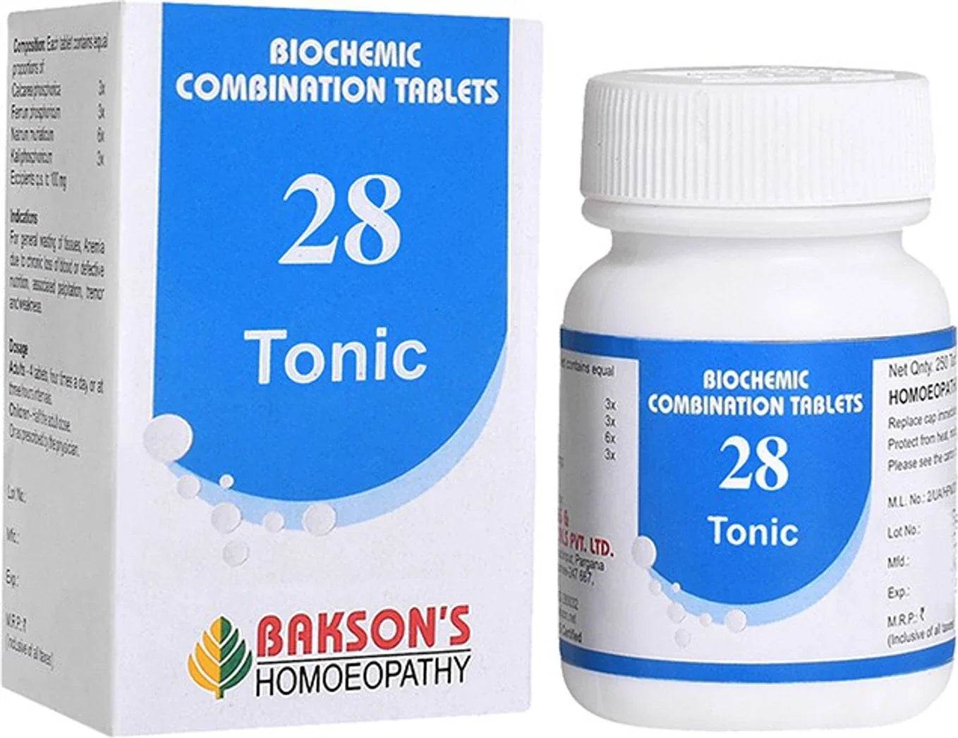 Bakson's Homeopathy Biochemic Combination 28 Tablets - 25 gm