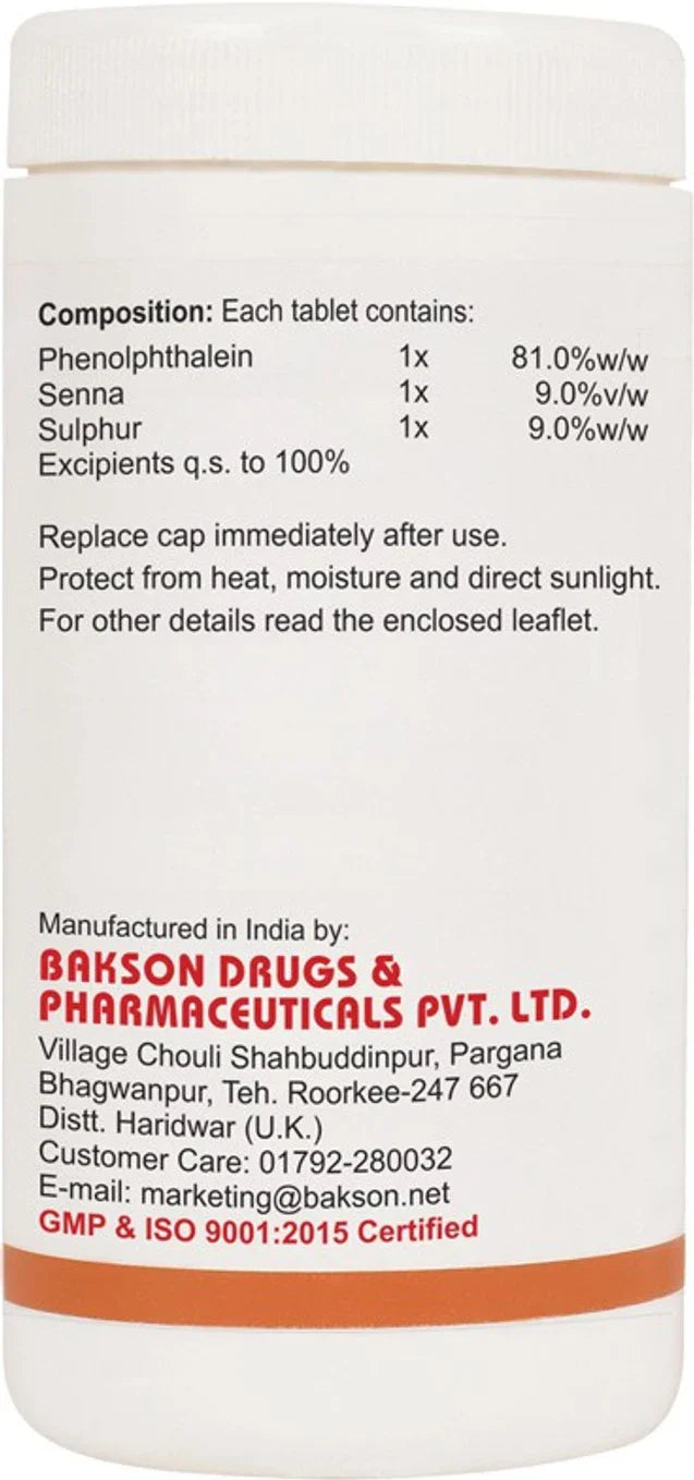 Bakson's Homeopathy Y-Lax Tablet - 200 tabs - Pack of 1