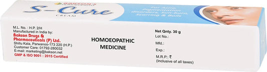 Bakson's Homeopathy S-Cure Cream - 30 gm - Pack of 1