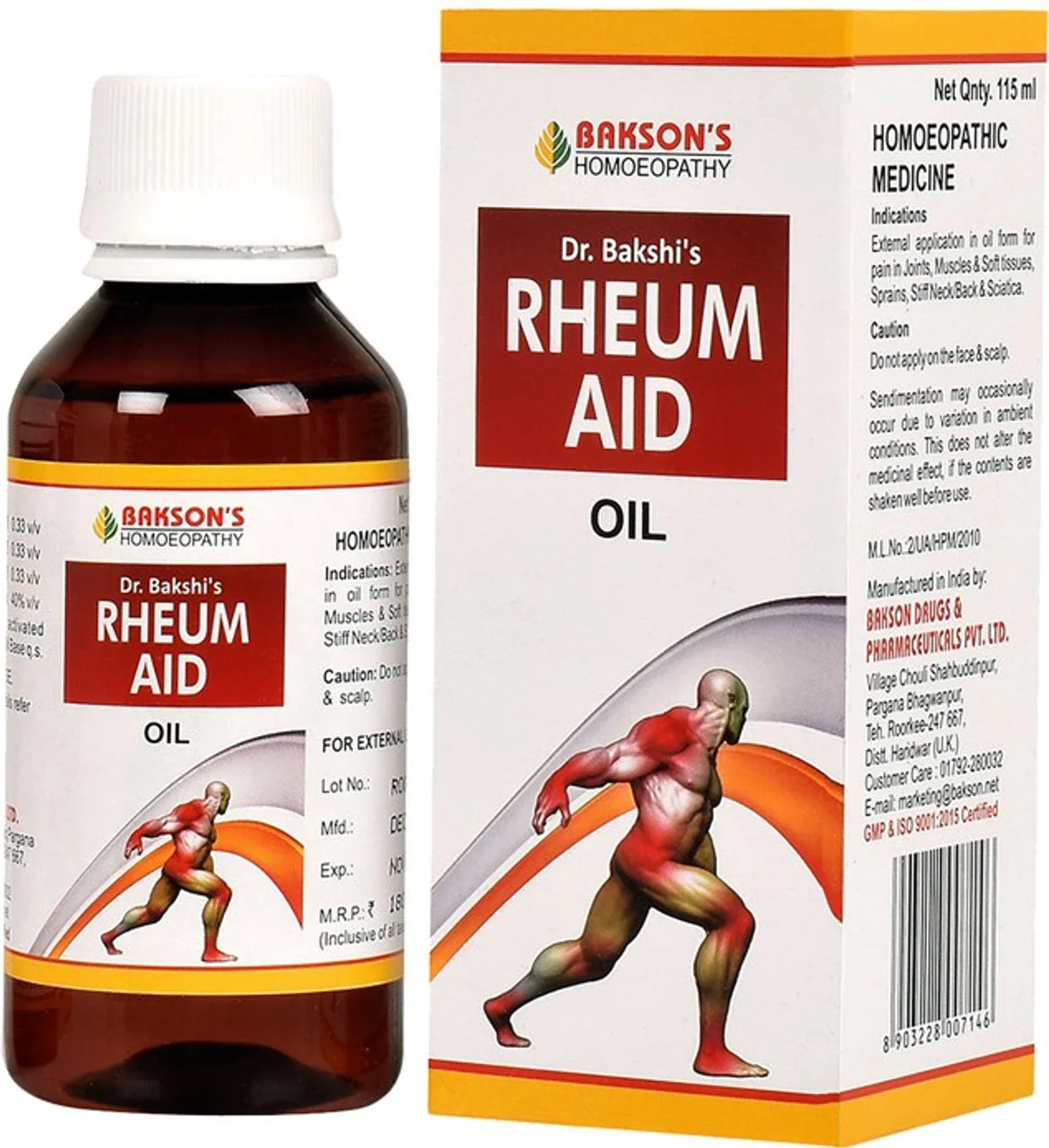 Bakson's Homeopathy Rheum Aid Oil - 115 ml
