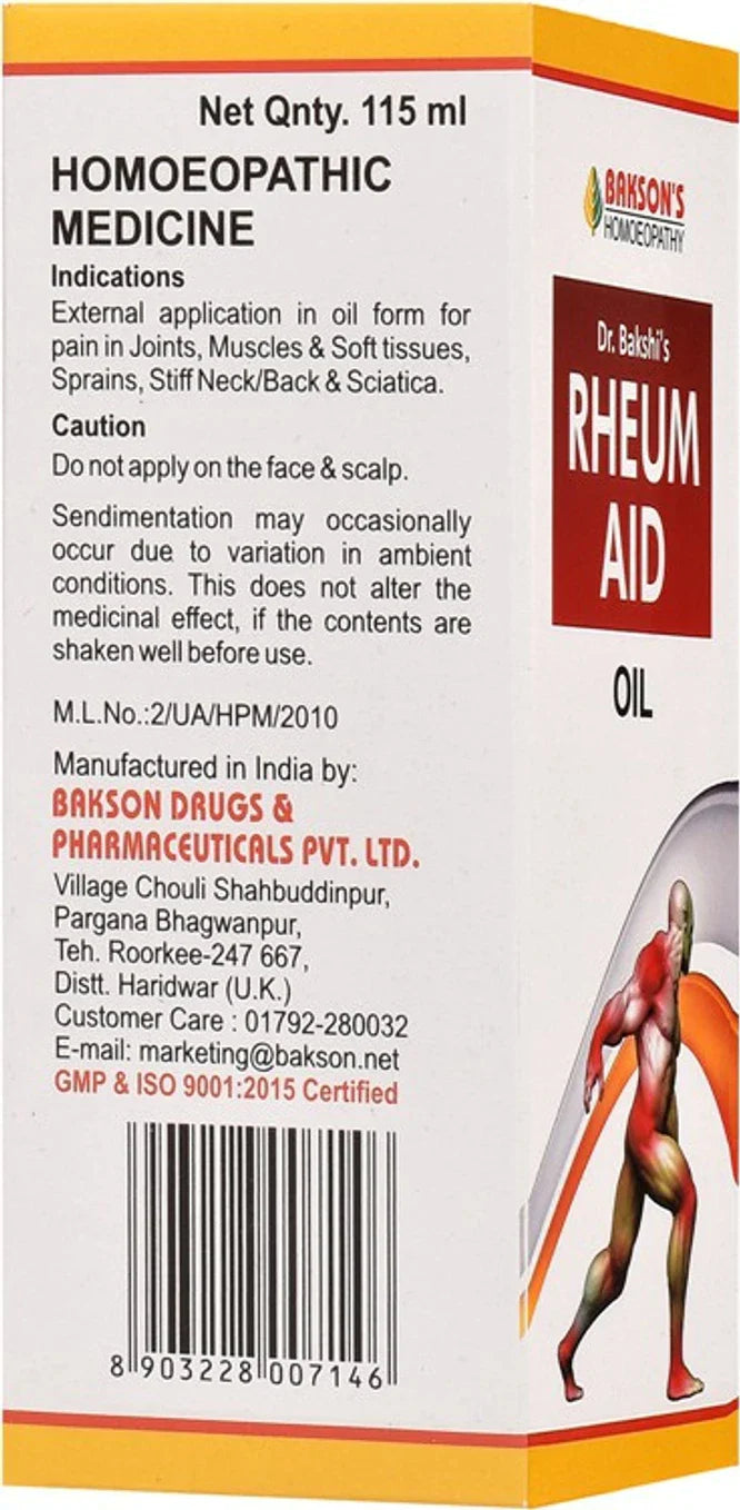 Bakson's Homeopathy Rheum Aid Oil - 115 ml