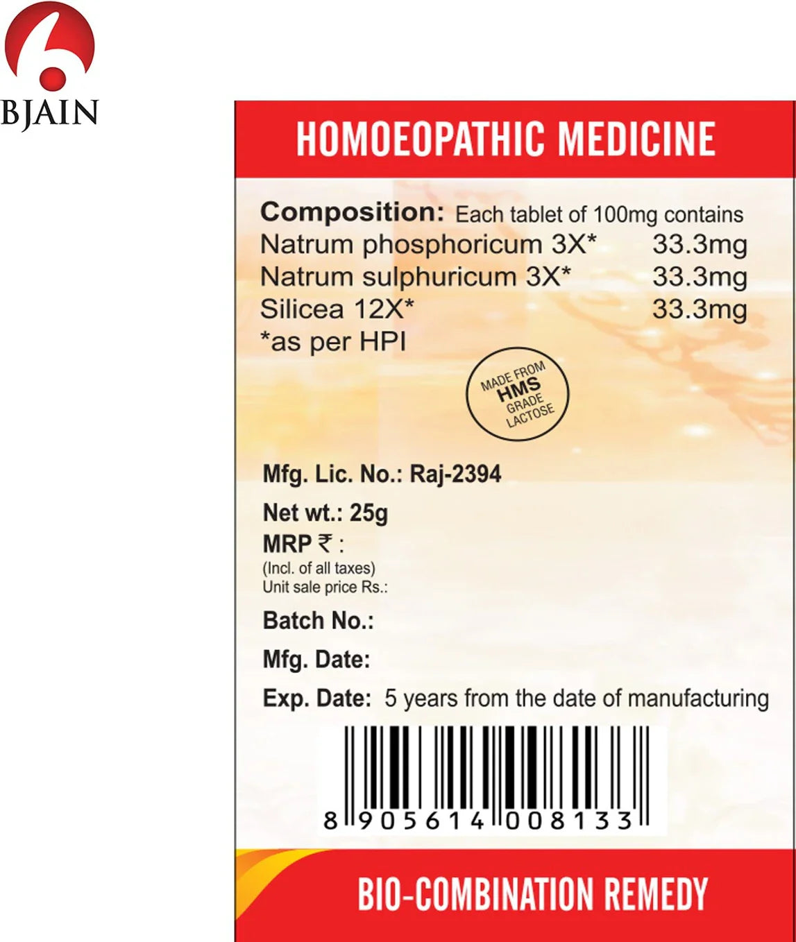 Bjain Homeopathy Bio Combination No.25 Tablet - 25 Gm
