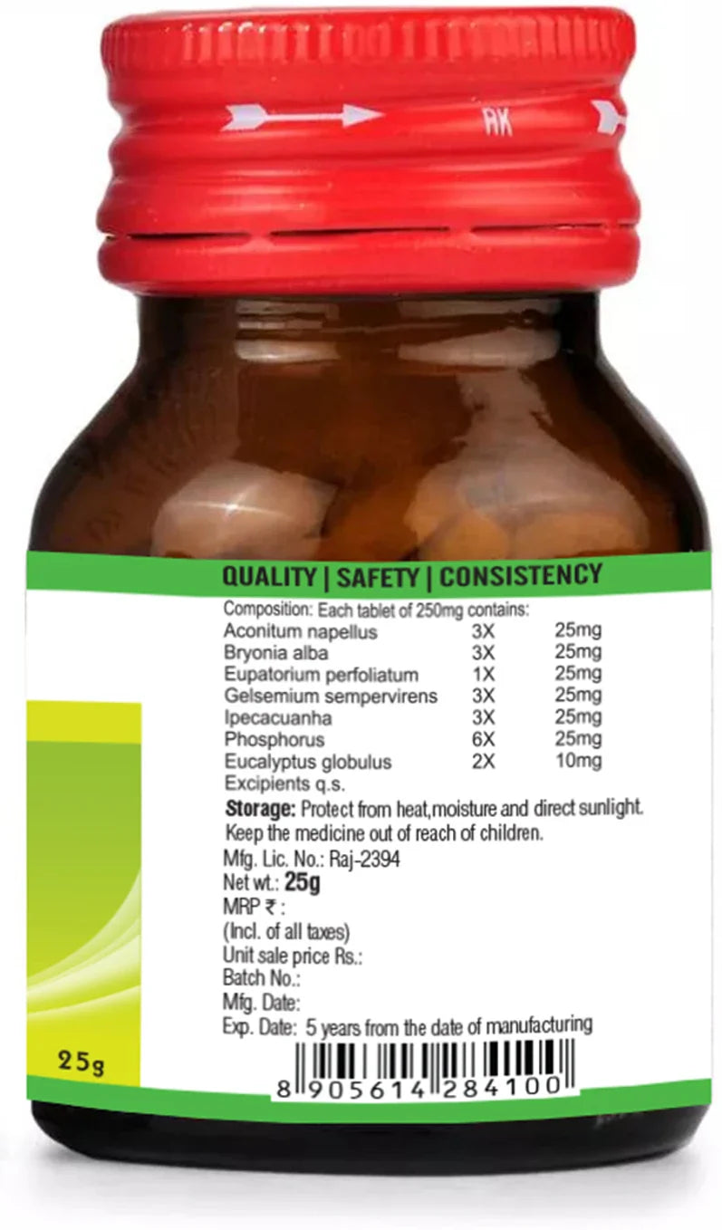 Bjain Homeopathy Omeo Flu Tablets - 25 Gm