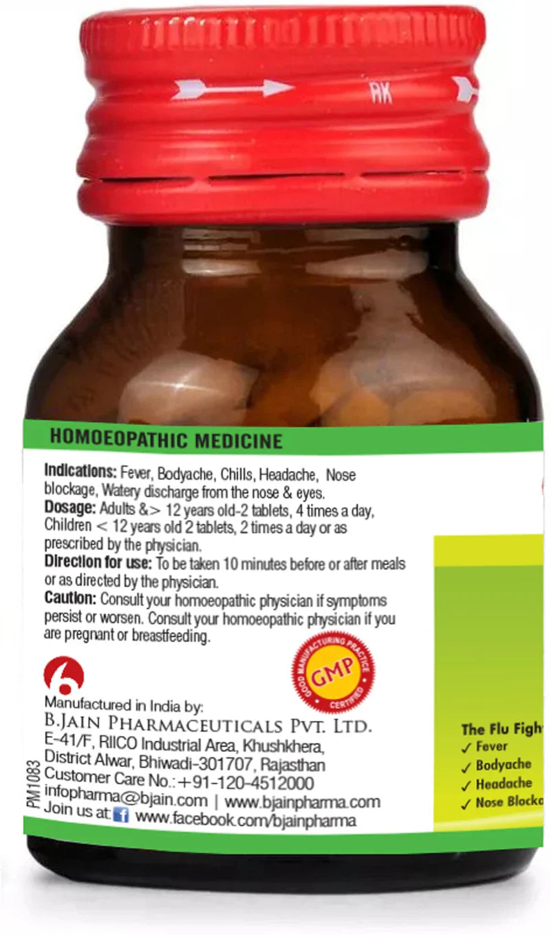 Bjain Homeopathy Omeo Flu Tablets - 25 Gm