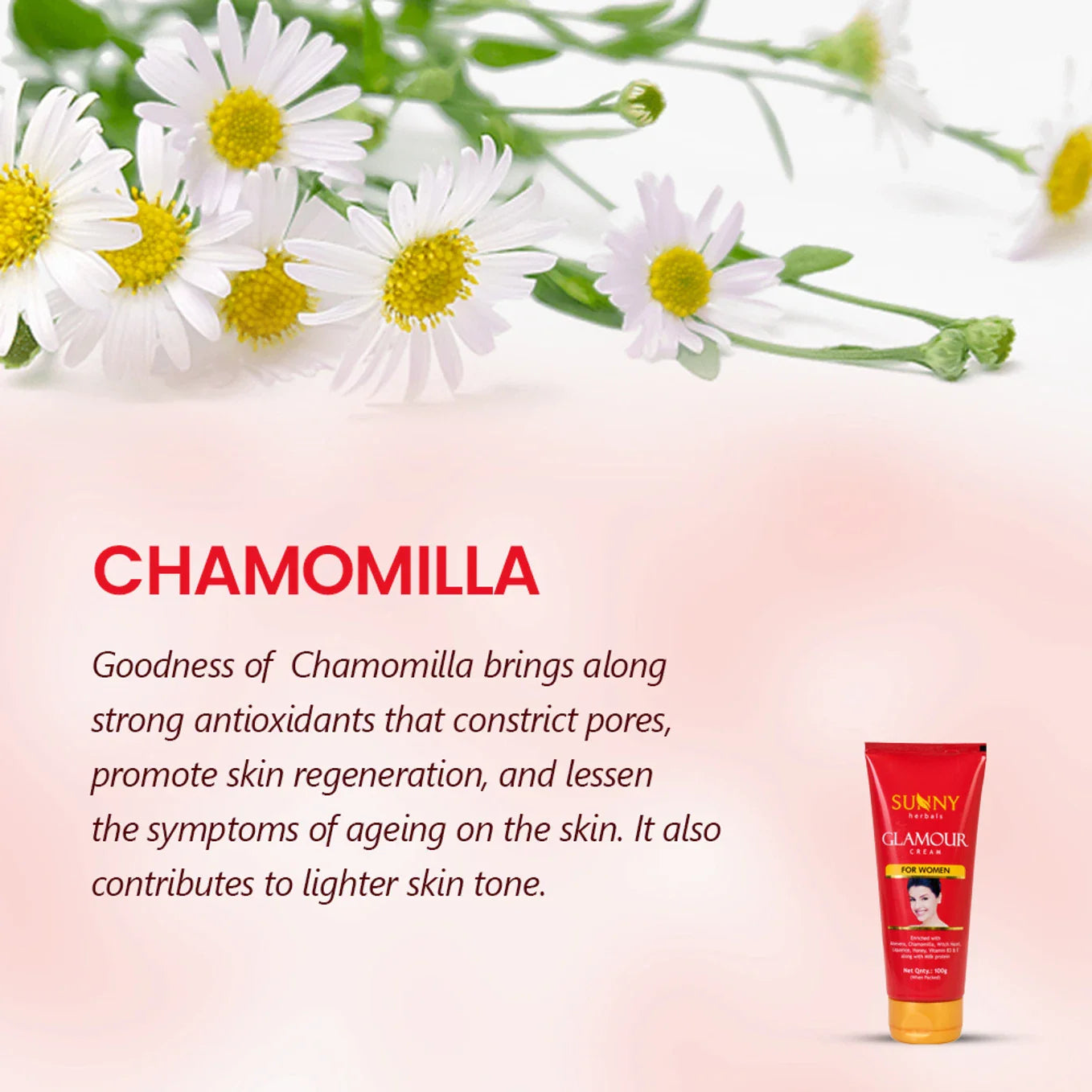 Bakson's Sunny Herbals Glamour Cream For Women - 100 gm