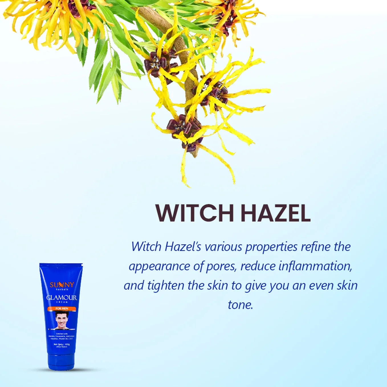 Bakson's Sunny Herbals Glamour Cream For Men - 100 gm