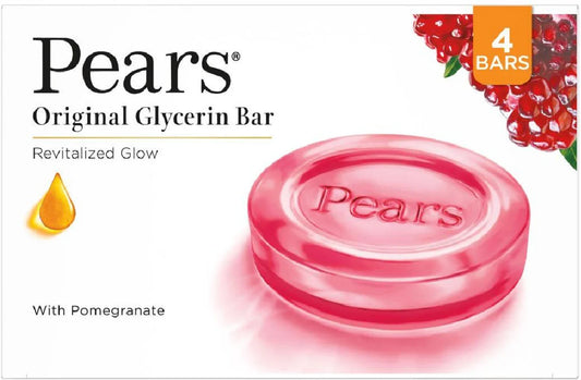 Pears Naturale Pomegranate Brightening Bathing Soap Bar - Pack of 4 - 125 gm