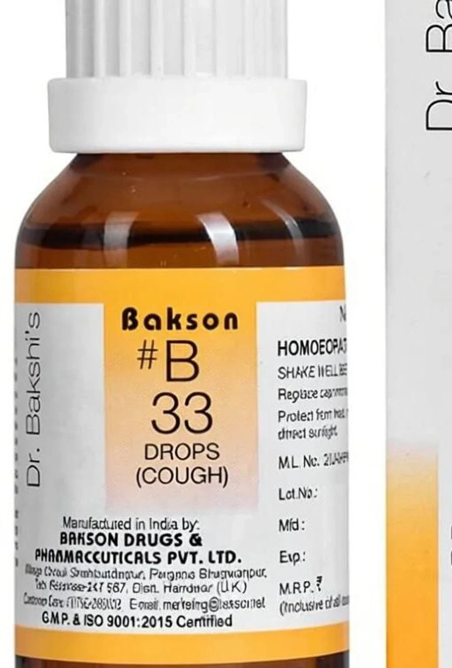 Bakson's Homeopathy B33 Drops - 30 ml