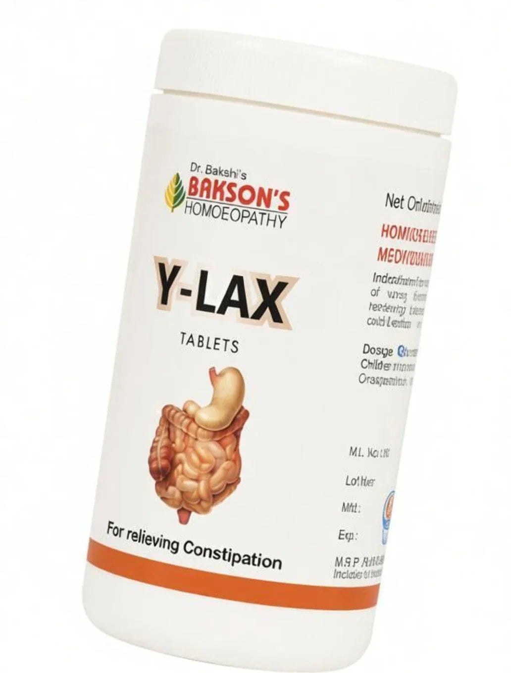Bakson's Homeopathy Y-Lax Tablet - 200 tabs - Pack of 1