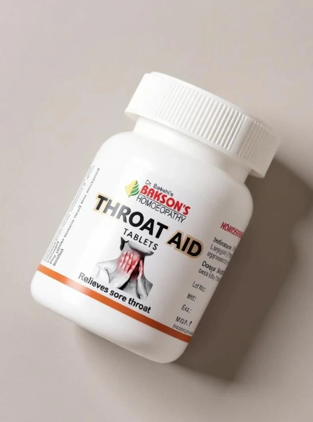 Bakson's Homeopathy Throat Aid Tablets - 75 tabs - Pack of 1