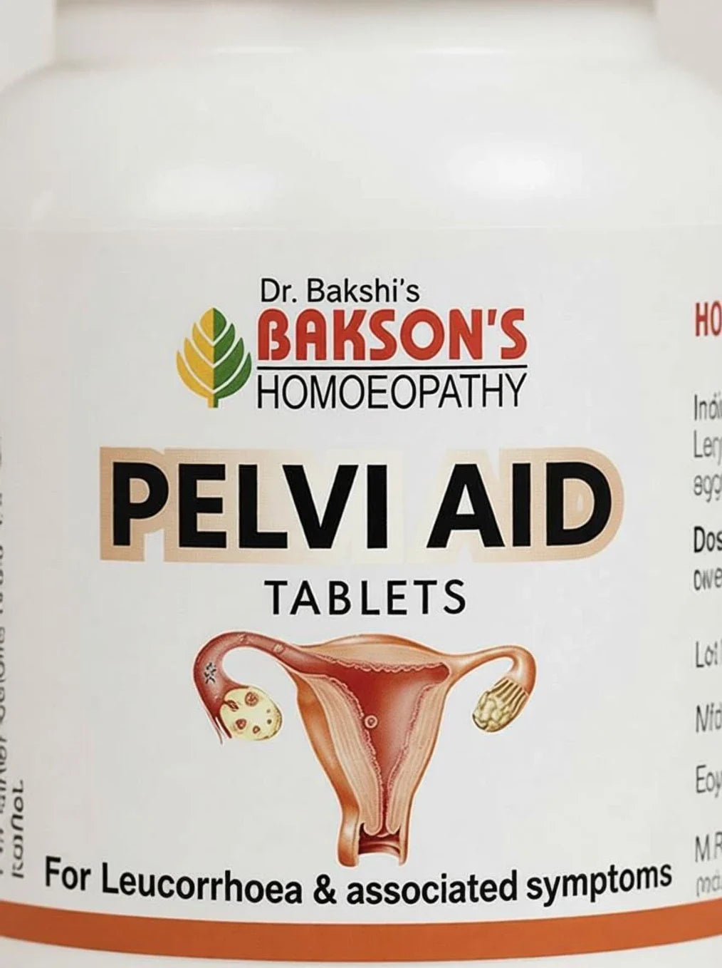 Bakson's Homeopathy Pelvi Aid Tablets - 75 Tablets