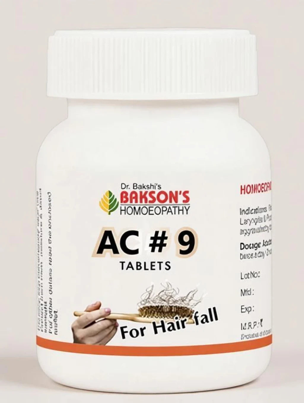 Bakson's Homeopathy AC#9 Tablets - 75 tabs