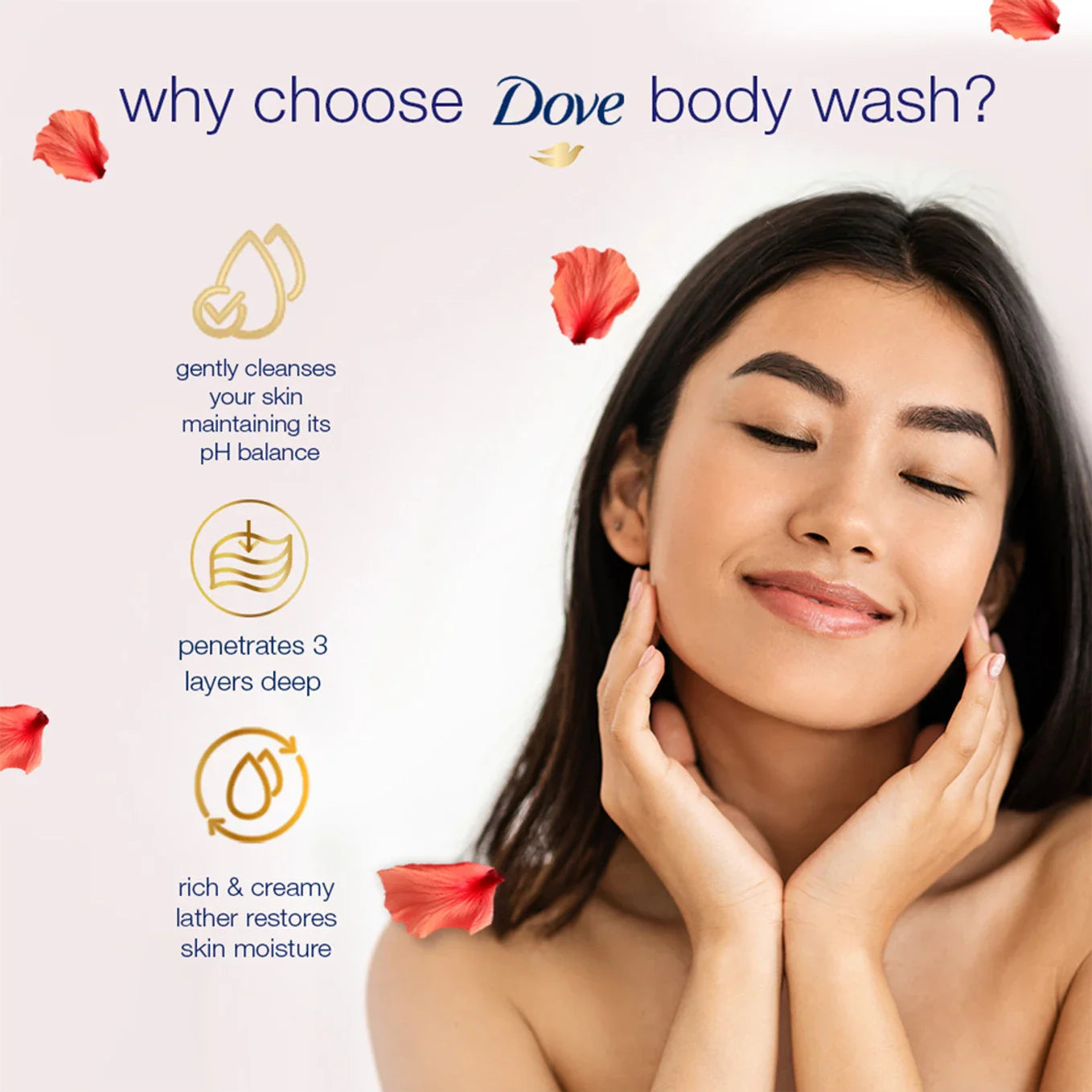 Dove Body Wash - Relaxing Care Almond Cream & Hibiscus Nourishing - 1000 ml - Pack of 1