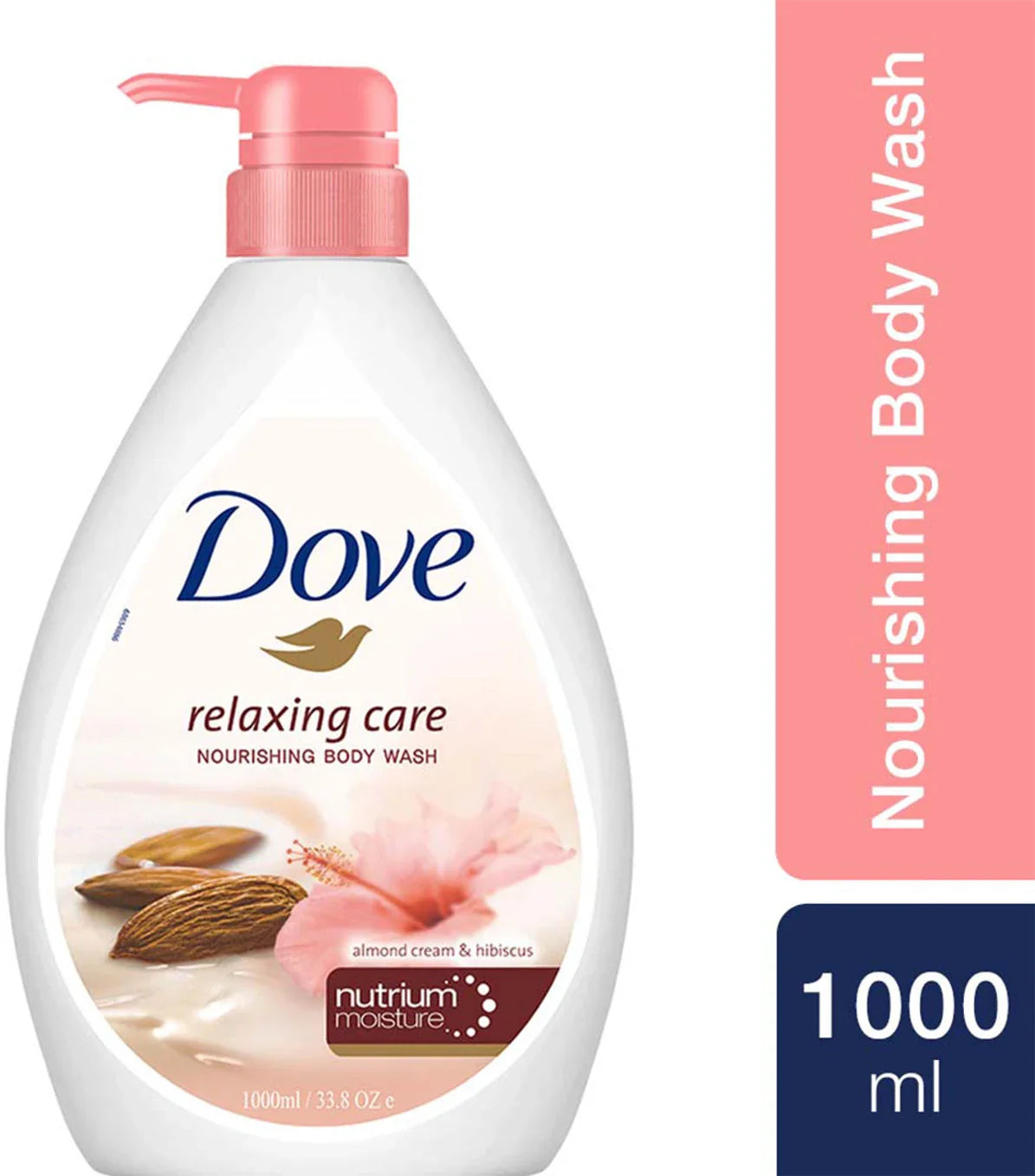 Dove Body Wash - Relaxing Care Almond Cream & Hibiscus Nourishing - 1000 ml - Pack of 1