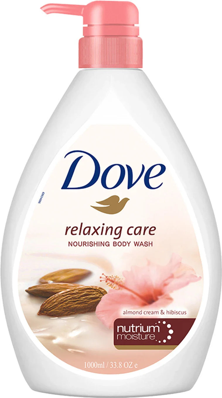 Dove Body Wash - Relaxing Care Almond Cream & Hibiscus Nourishing - 1000 ml - Pack of 1