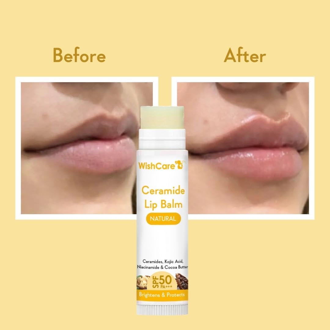 Wishcare Ceramide Lip Balm with SPF50 PA+++ - Natural - 5 gm