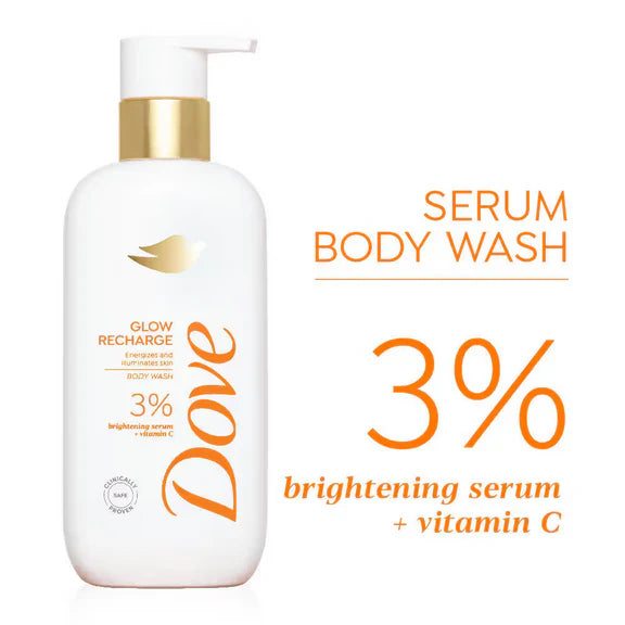Dove Glow Recharge Exfoliating & Exfoliate Away Serum Body Wash Combo - combo