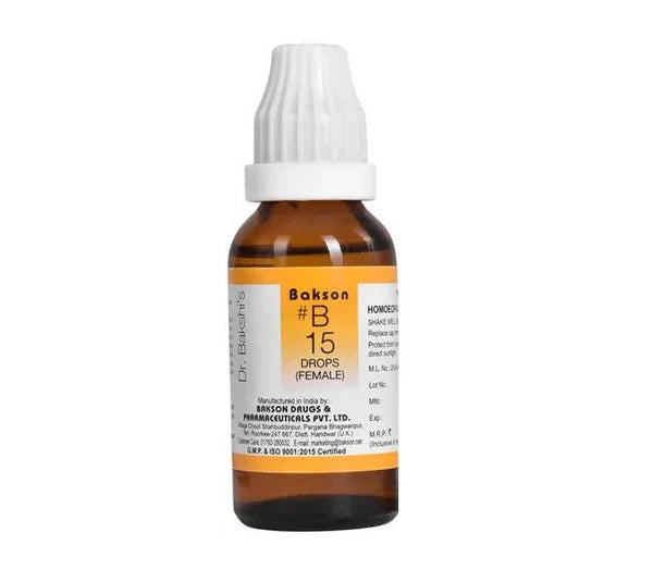 Bakson's Homeopathy B15 Drops (Female) - 30 ml