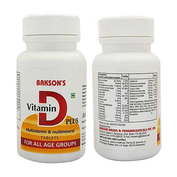 Bakson's Vitamin D Plus Tablets - 30 Tablets