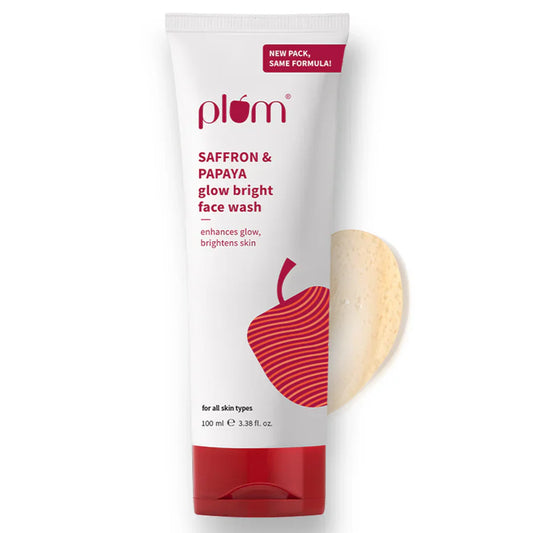 Plum Saffron & Papaya Glow Bright Gel Face Wash and Moisturizer Combo - combo