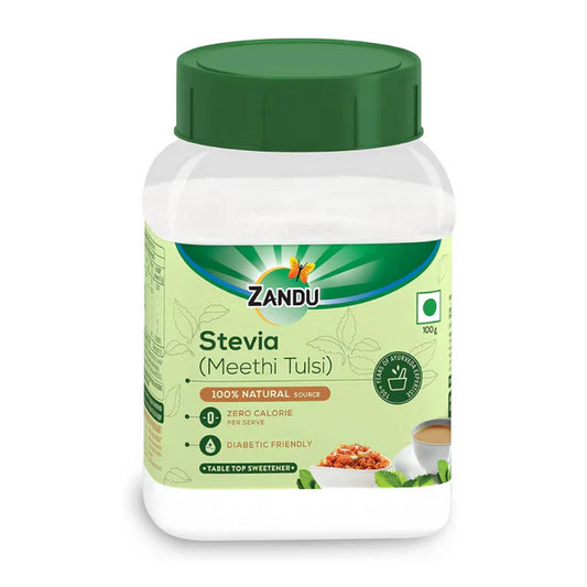 Zandu Stevia Meethi Tulsi Powder- A Healthier Substitute For Sugar - 100 gm